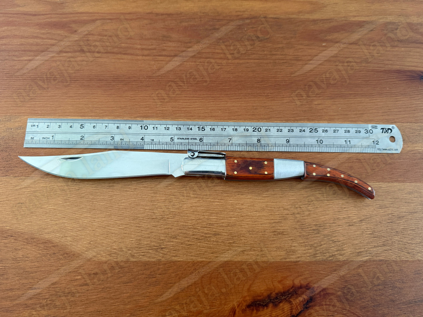 5.3" Arabian Style Classic Spanish Navaja Knife Red Wood Scales With a Ratchet