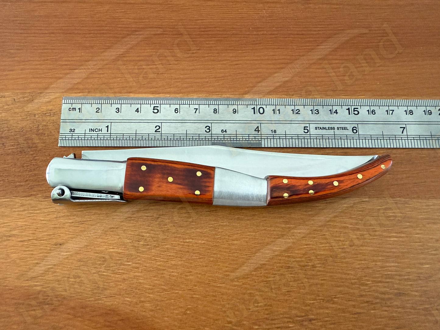 5.3" Arabian Style Classic Spanish Navaja Knife Red Wood Scales With a Ratchet
