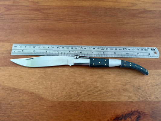 5.3" Arabian Style Navaja Folding Pocket Knife Blue Wood Scales Made in Spain