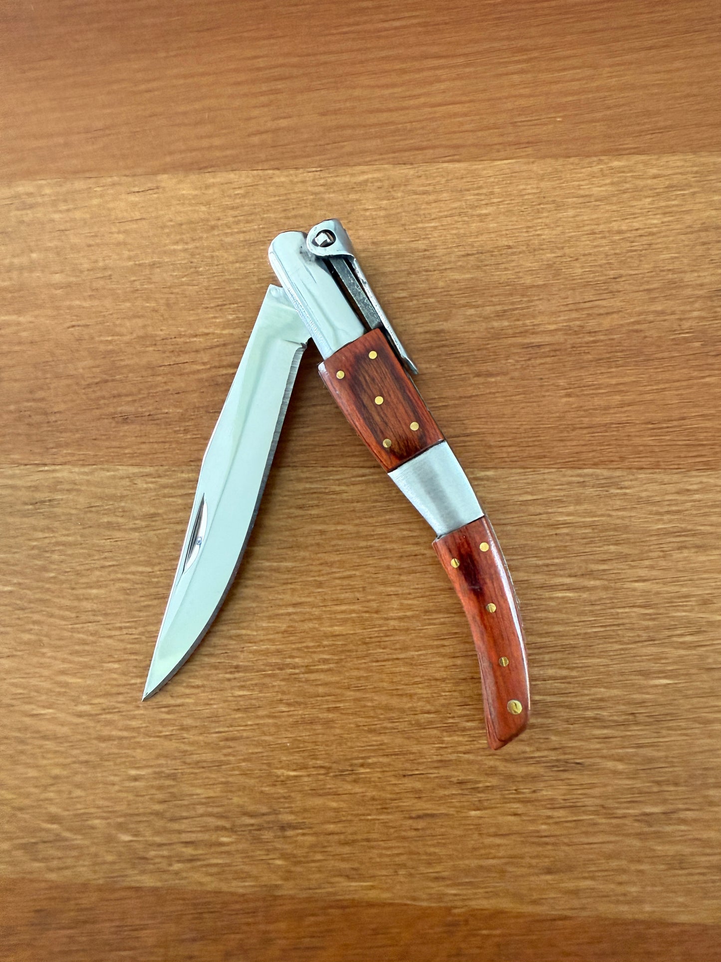 2.5” Arabian Style Folding Pocket Knife Wood Scales Hand Crafted Made in Spain