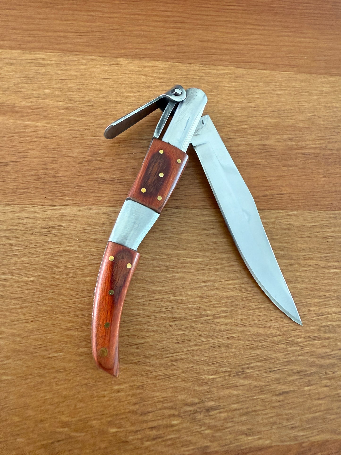 2.5” Arabian Style Folding Pocket Knife Wood Scales Hand Crafted Made in Spain
