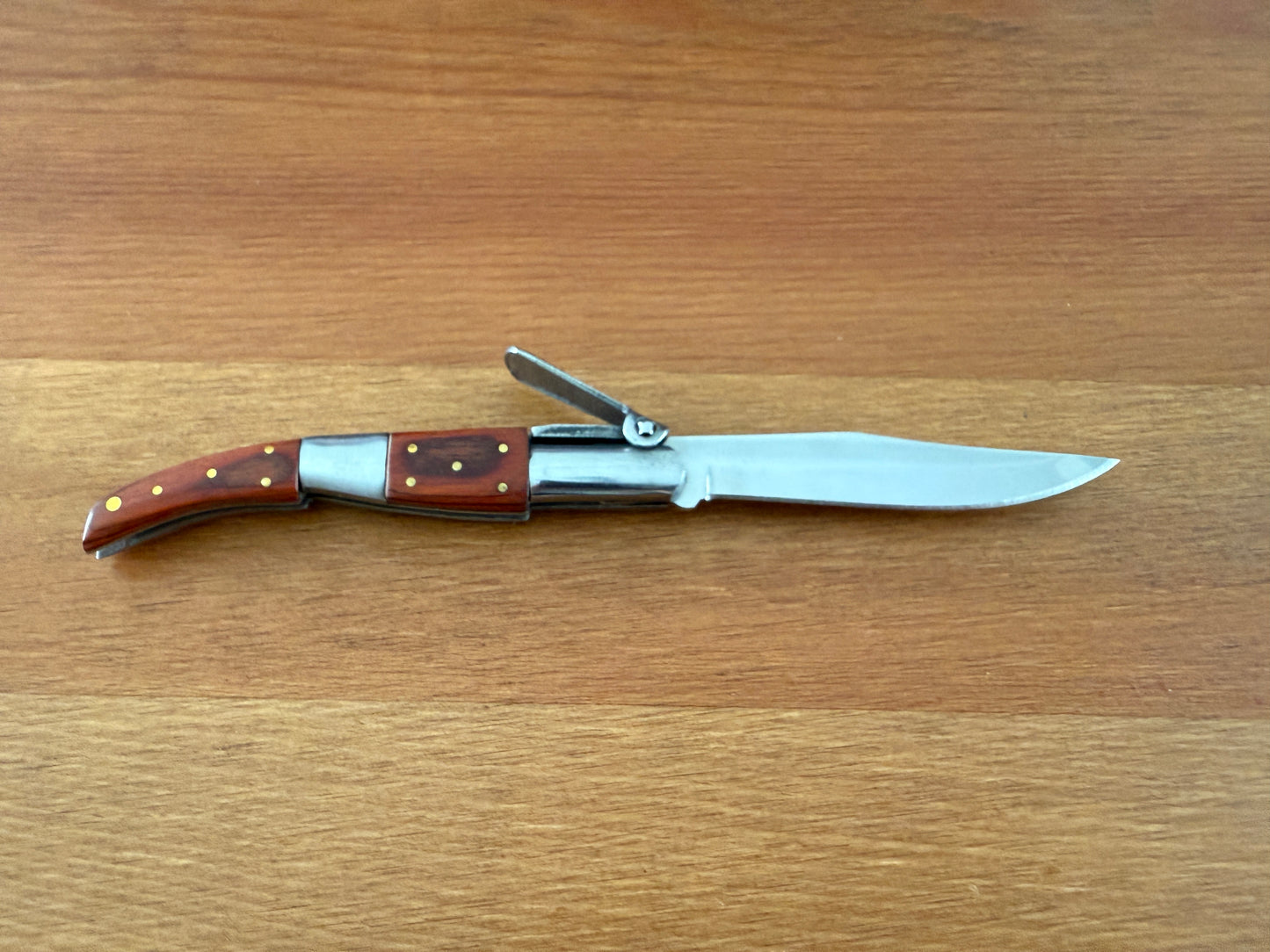 2.5” Arabian Style Folding Pocket Knife Wood Scales Hand Crafted Made in Spain