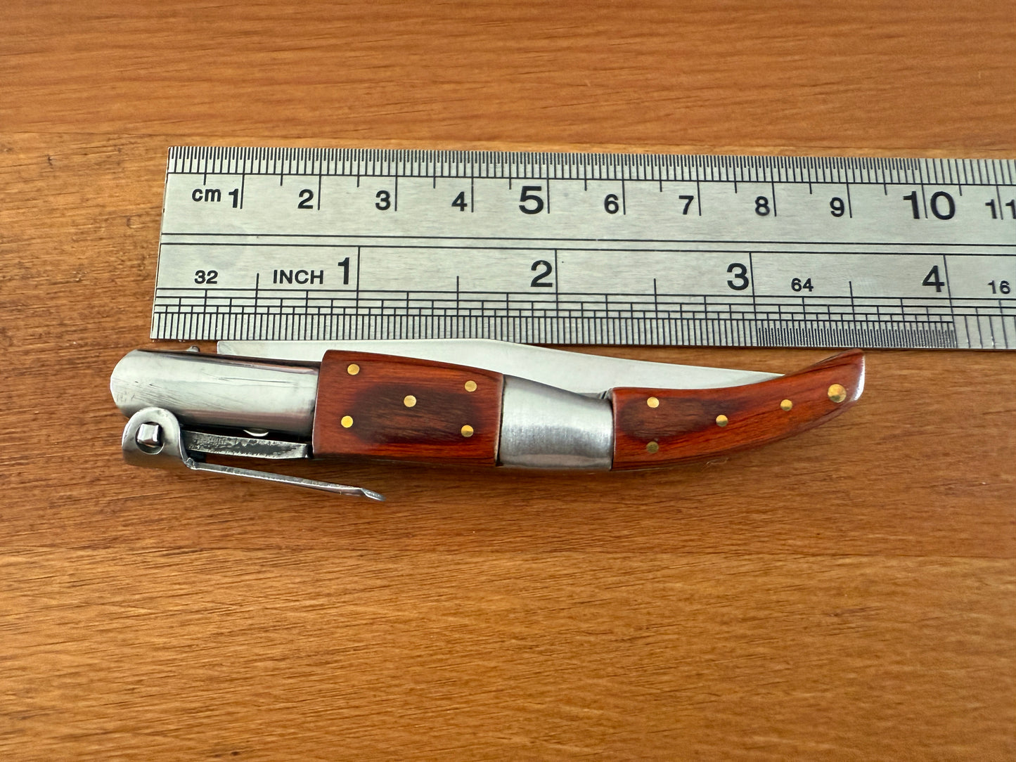 2.5” Arabian Style Folding Pocket Knife Wood Scales Hand Crafted Made in Spain