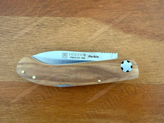 Joker Pachón Sports Pocket Folding Knife Olive Wood Sandvik 12C27 3.14” Blade