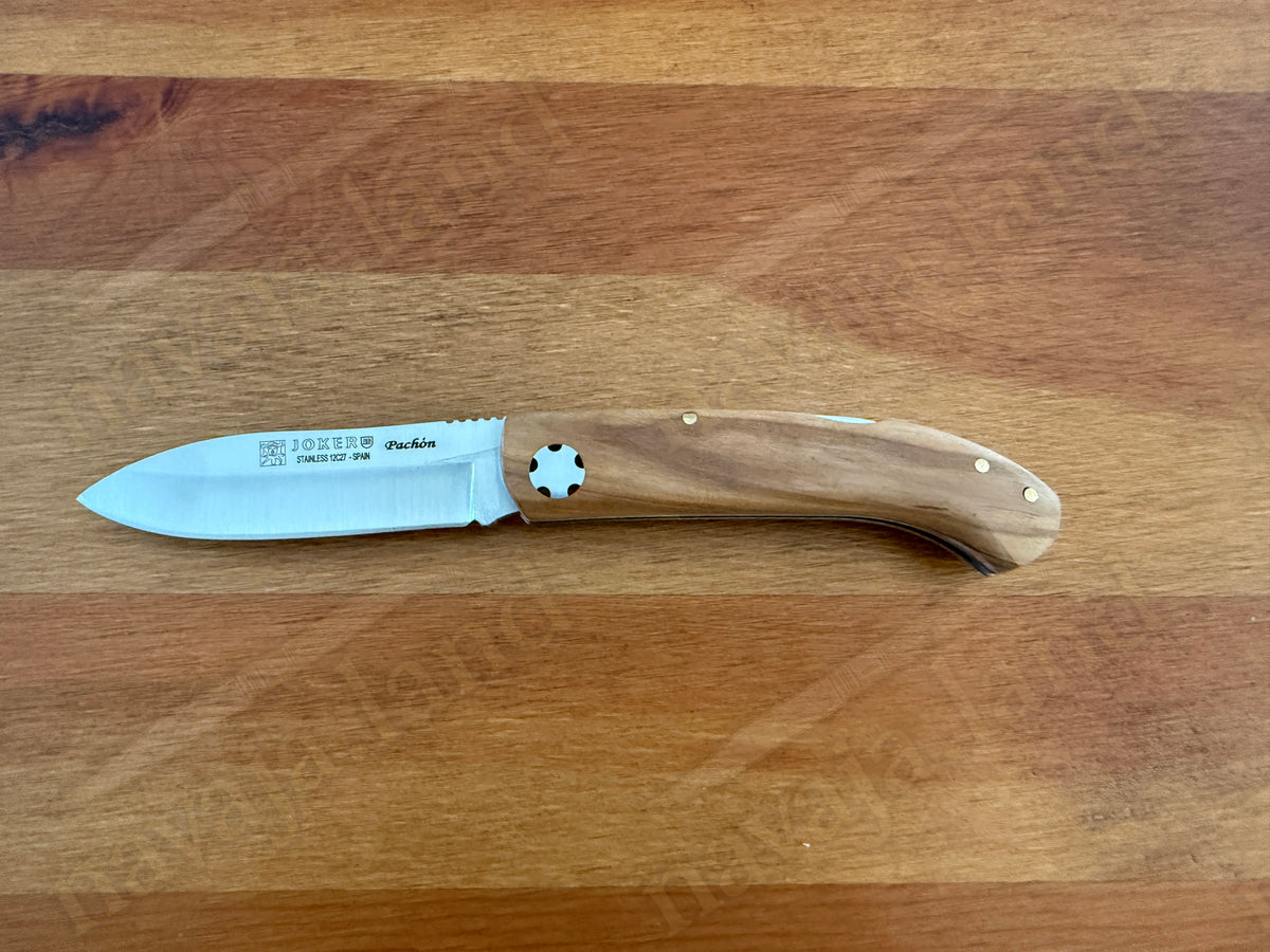 Joker Pachón Sports Pocket Folding Knife Olive Wood Sandvik 12C27 3.14” Blade