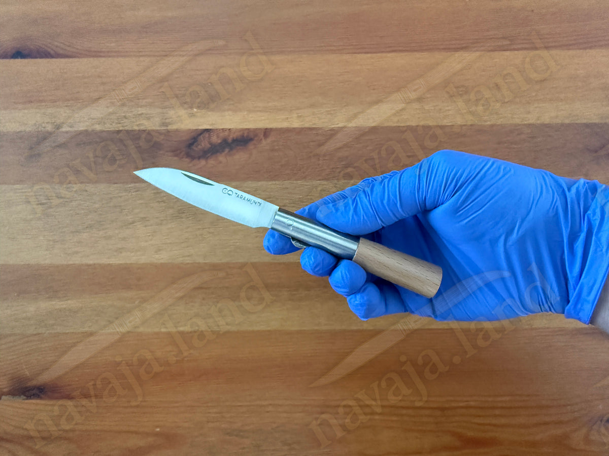 2.75” CQ Taramundi Pocket Knife Beech Wood Handle Handcrafted in Asturias Spain