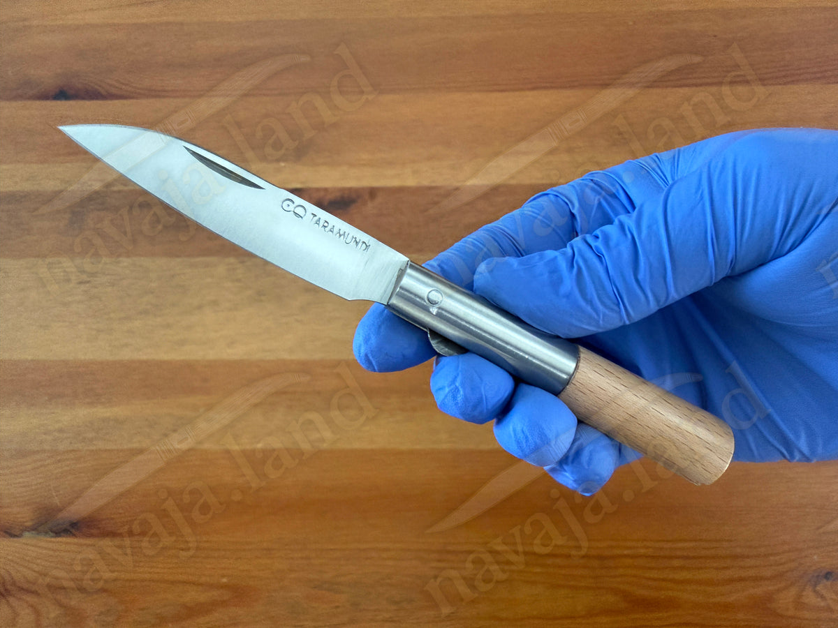 2.75” CQ Taramundi Pocket Knife Beech Wood Handle Handcrafted in Asturias Spain