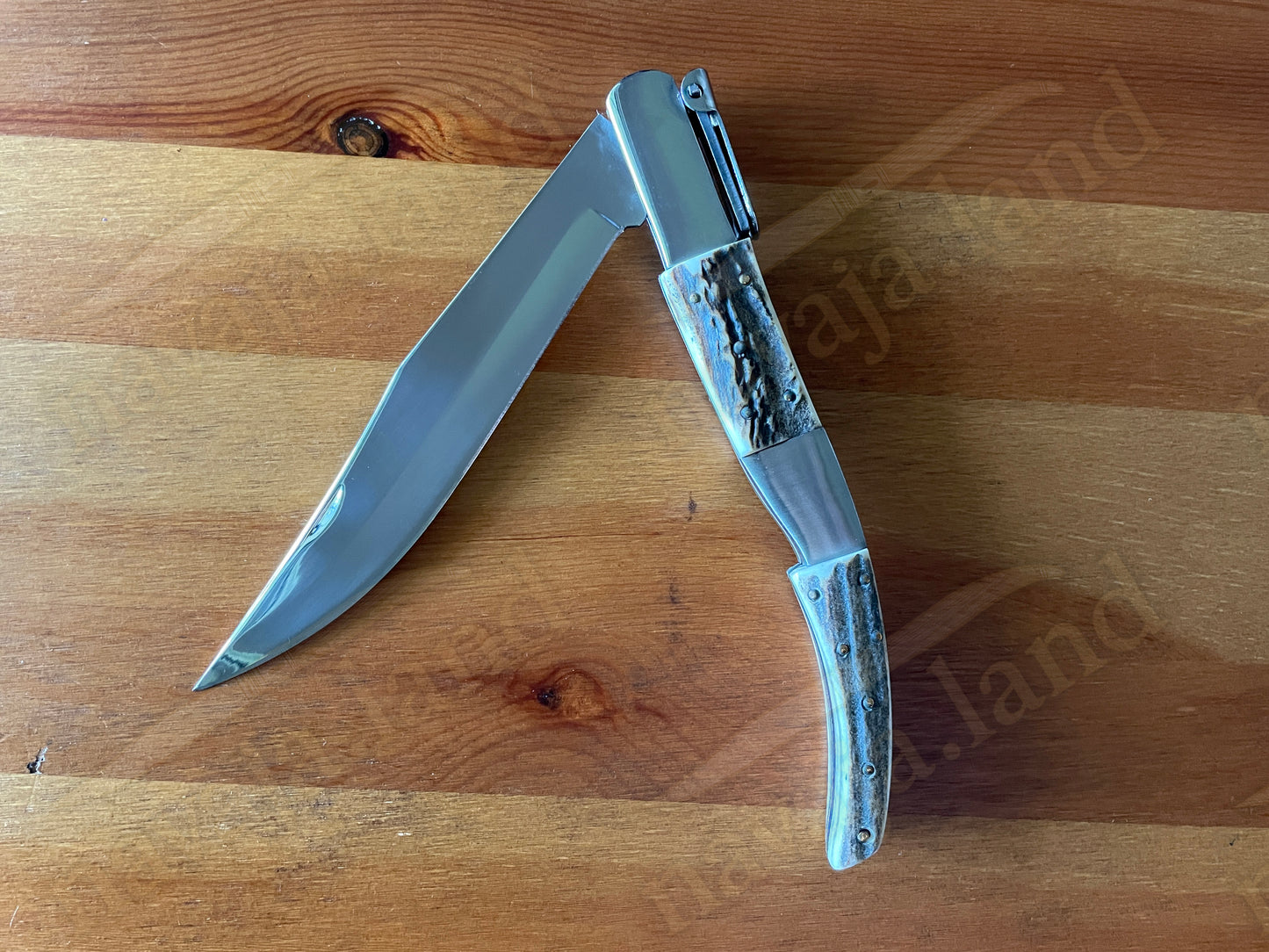 🦌 6.5" Arabian Style Classic Spanish Navaja Knife – Deer Antler | Ratchet Lock