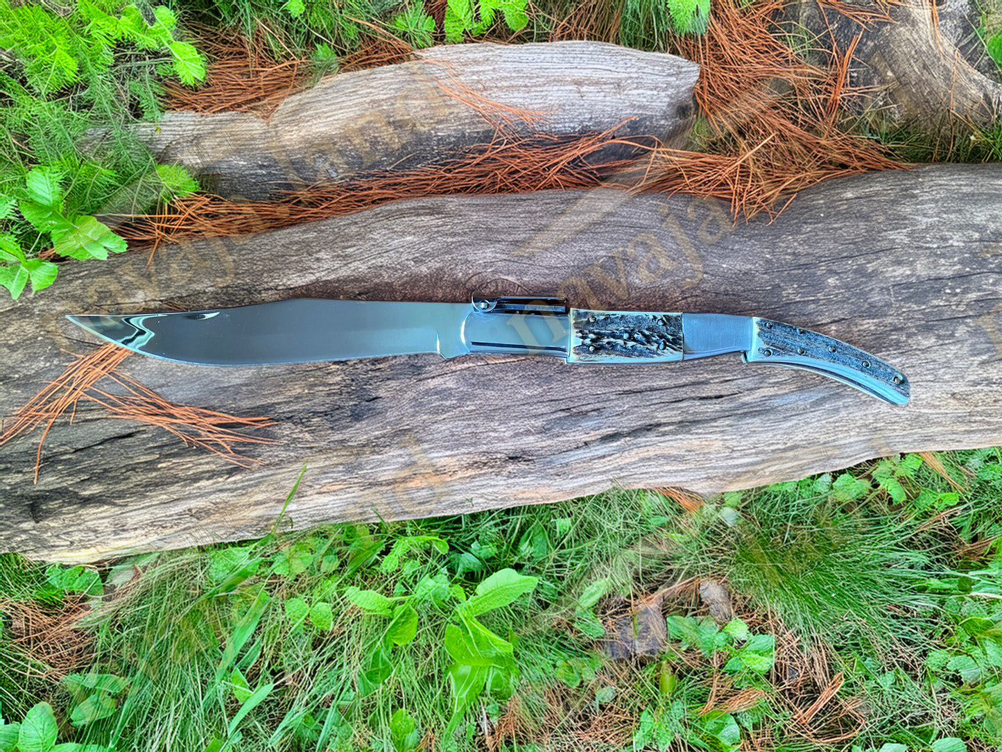 🦌 6.5" Arabian Style Classic Spanish Navaja Knife – Deer Antler | Ratchet Lock