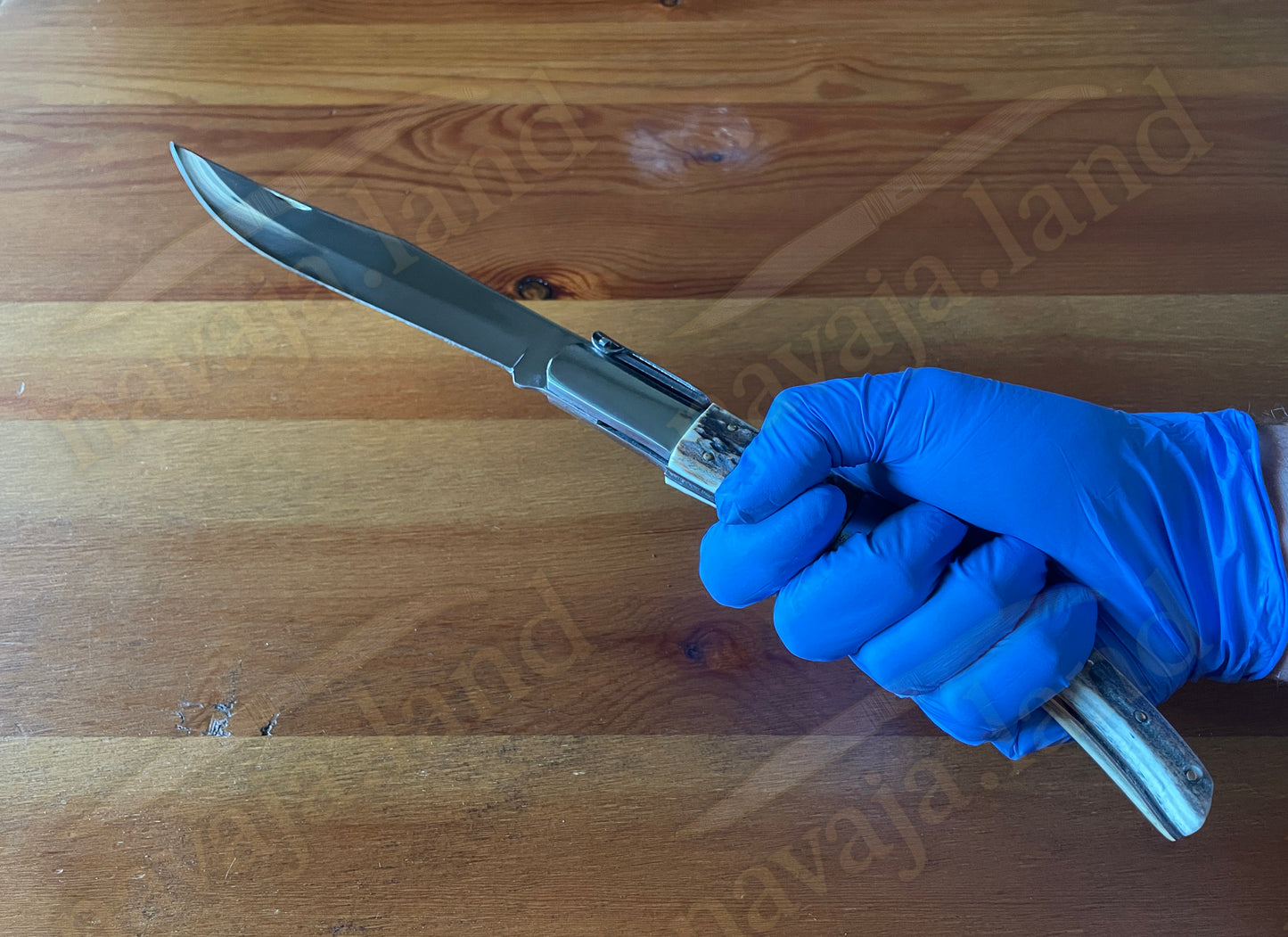 🦌 6.5" Arabian Style Classic Spanish Navaja Knife – Deer Antler | Ratchet Lock