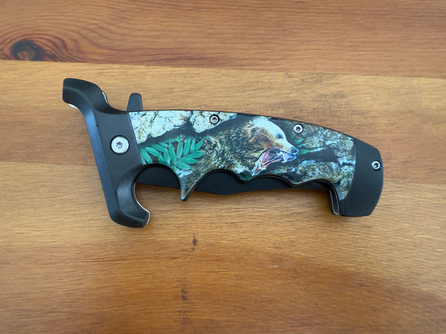 4" 3Cr13 Steel Clip Point Snake Eye Tactical Spring Assisted Folding Knife