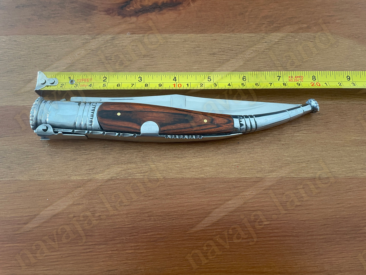 🔥 6” Spanish Classic Navaja Serrana Folding Knife – Red Wood Handle | Ratchet