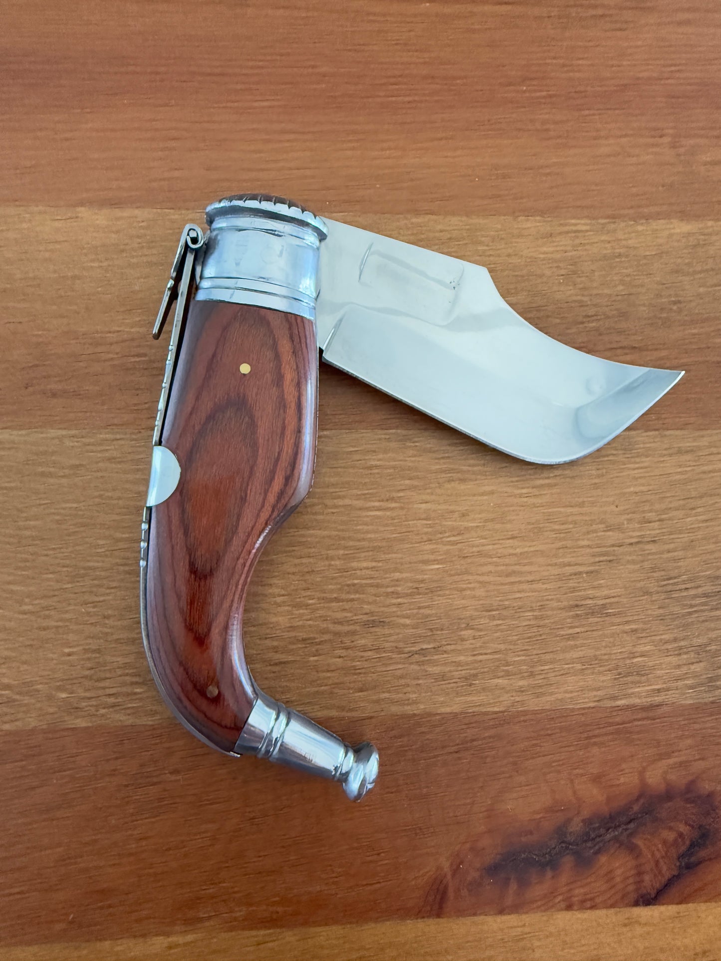 3.5” Spanish navaja lengua vaca pocket knife wood handle handmade - USA seller