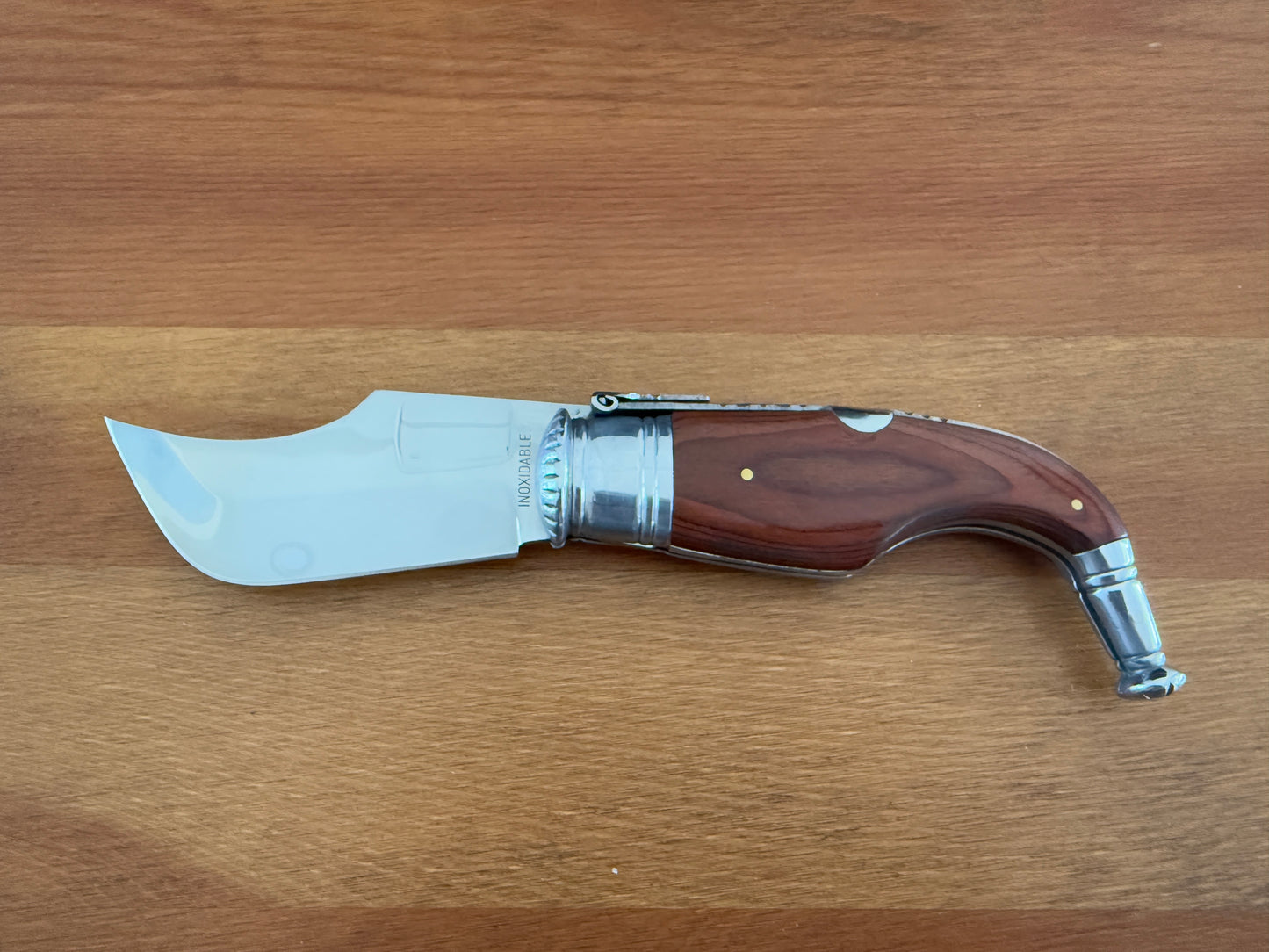 3.5” Spanish navaja lengua vaca pocket knife wood handle handmade - USA seller