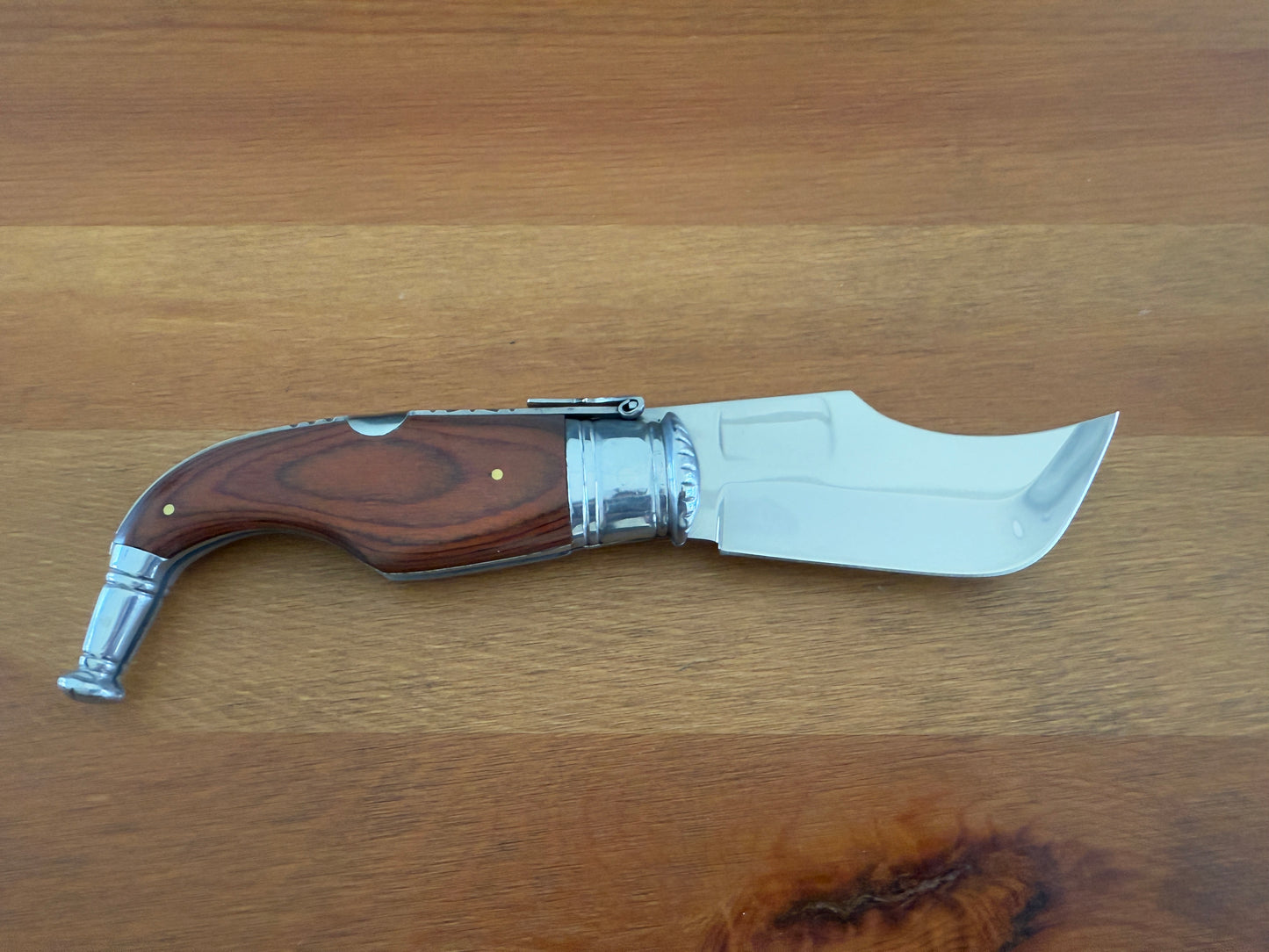 3.5” Spanish navaja lengua vaca pocket knife wood handle handmade - USA seller