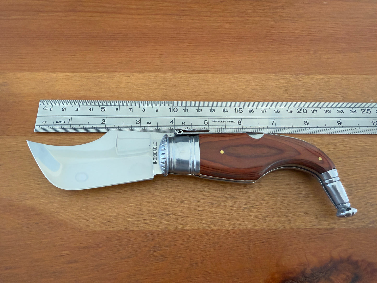 3.5” Spanish navaja lengua vaca pocket knife wood handle handmade - USA seller