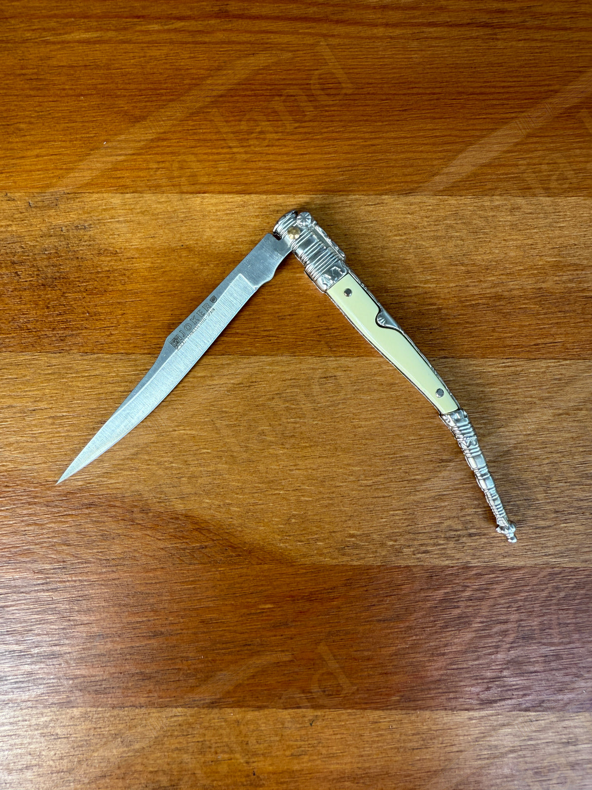 4.1” Albacete Navaja Joker Stiletto Knife Zamak Handle Handmade Slipjoint Spain