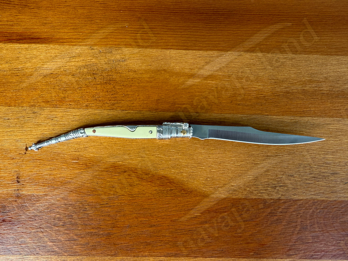 4.1” Albacete Navaja Joker Stiletto Knife Zamak Handle Handmade Slipjoint Spain