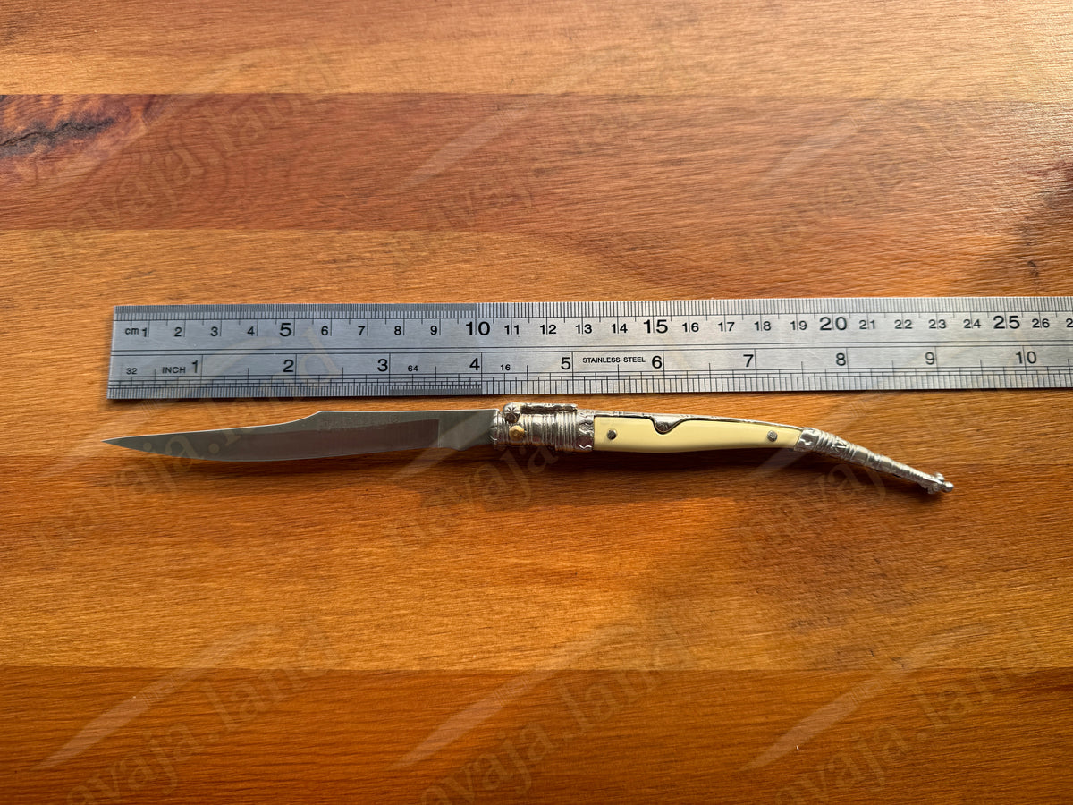 4.1” Albacete Navaja Joker Stiletto Knife Zamak Handle Handmade Slipjoint Spain