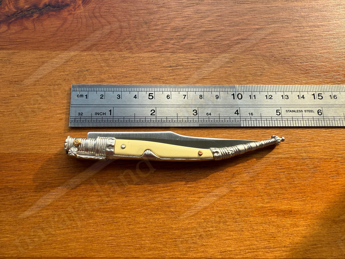 4.1” Albacete Navaja Joker Stiletto Knife Zamak Handle Handmade Slipjoint Spain