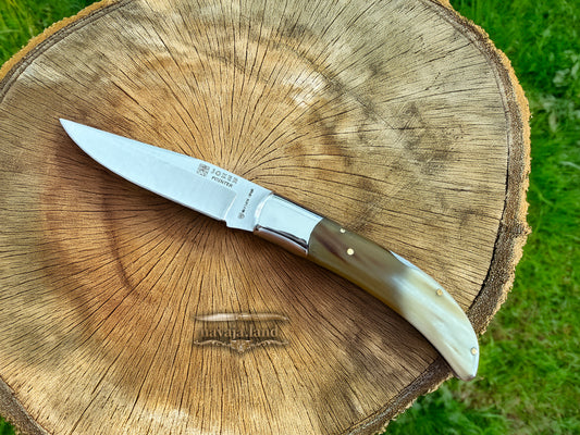 3.54” Joker Pointer Camping Folding Knife (Bull Horn Handle) Handmade in Spain