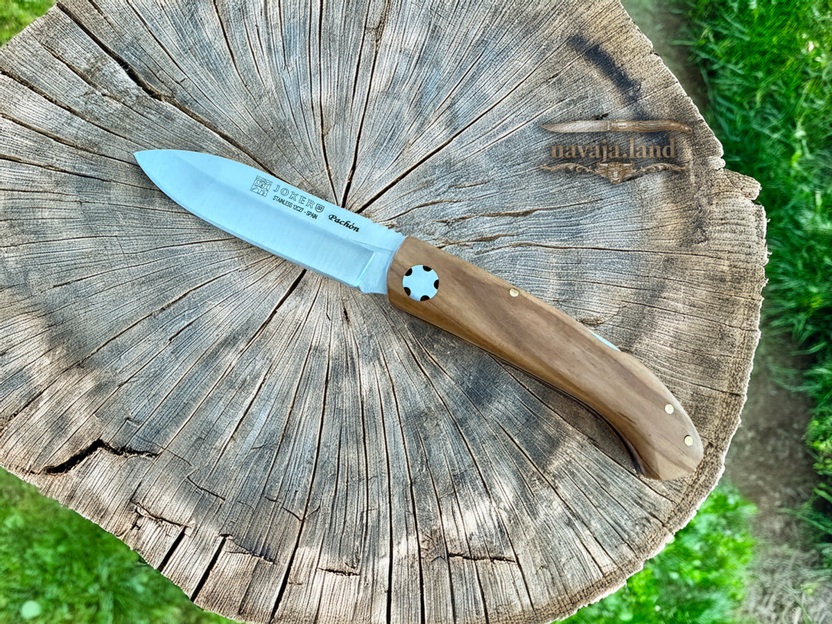 Joker Pachón Sports Pocket Folding Knife Olive Wood Sandvik 12C27 3.14” Blade