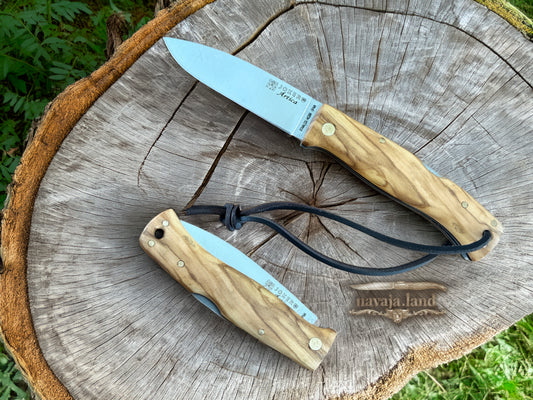 3.15” Joker Artica Bushcraft Folding Knife (Olive Wood Handle) Handmade Spain