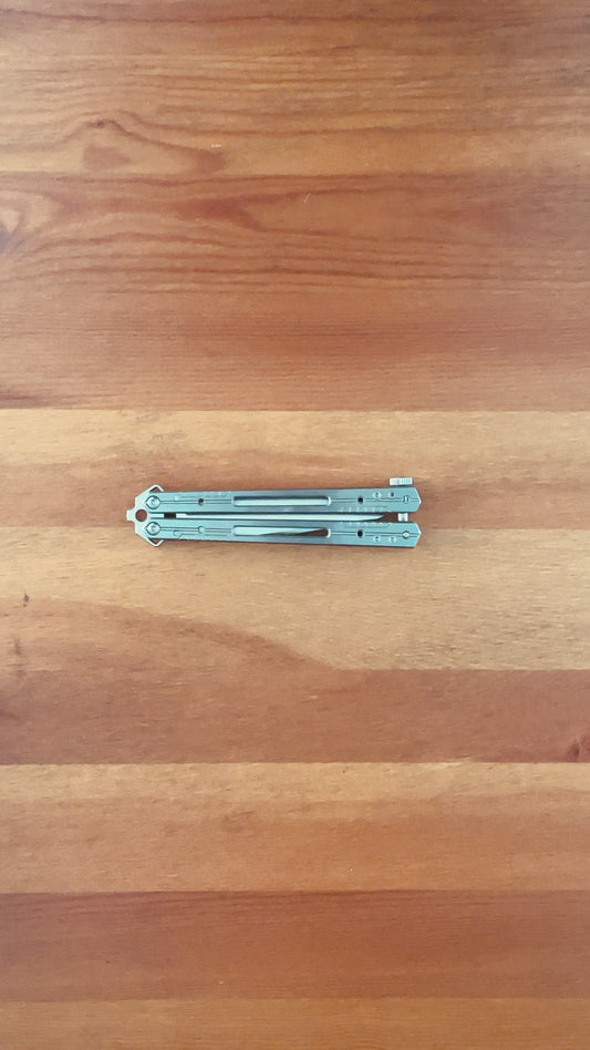 4.13" Stainless Blade Fan Folding Knife CNC Laser Satin Finish
