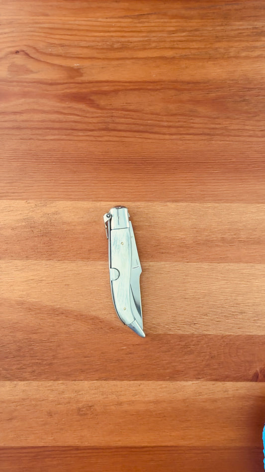 3.7" Spanish Navaja Teja Albacete Folding Pocket Knife Genuine Bull Horn Scales