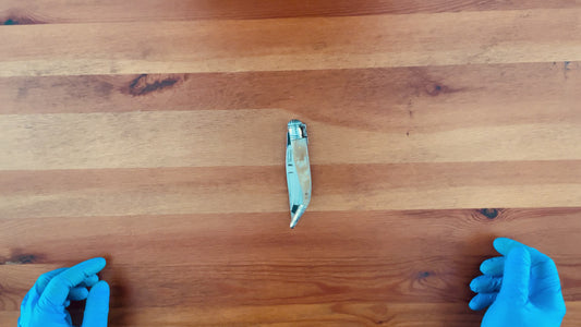 3.8" Spanish Navaja Sevillana Pocket Bullhorn Scales Unique *No ratchet*