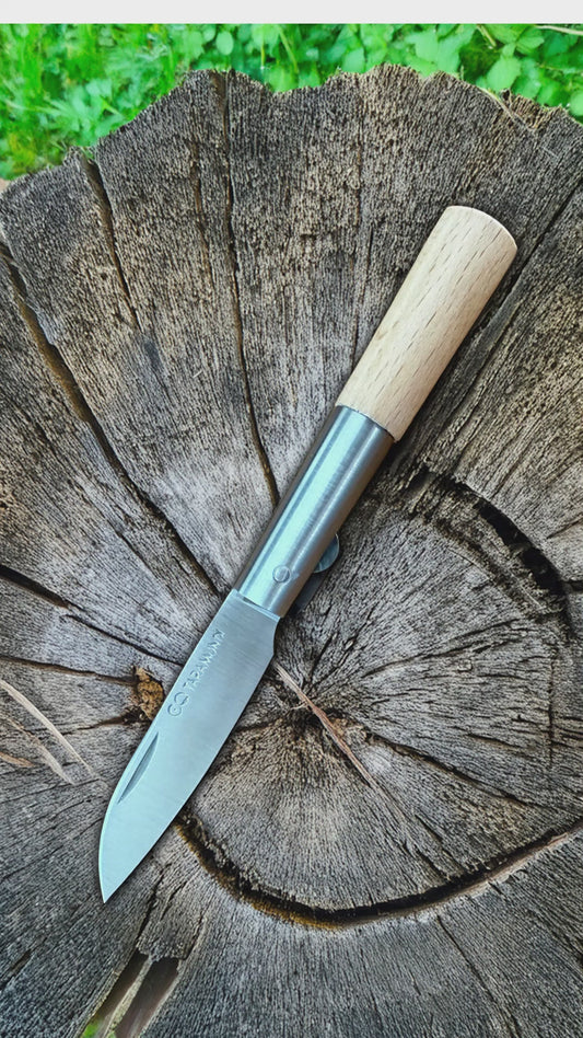 2.75” CQ Taramundi Pocket Knife Beech Wood Handle Handcrafted in Asturias Spain