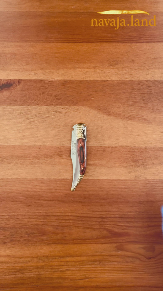 3.5” Navaja Joker Sevillana Knife Red Wood Handle High Quality Handmade in Spain