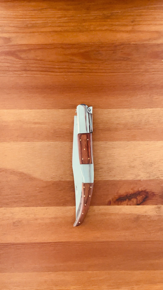6.5" Long Blade Arabian Style Navaja Folding Knife Red Wood Scales From Spain