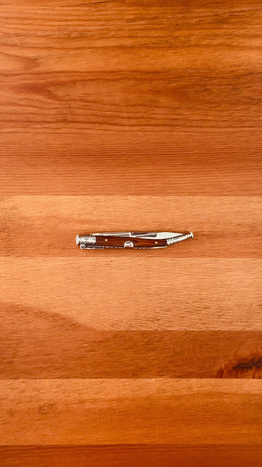 3.1 in. Estilete Spanish Navaja Pocket Knife Pakkawood Handle Billet Lock Spain