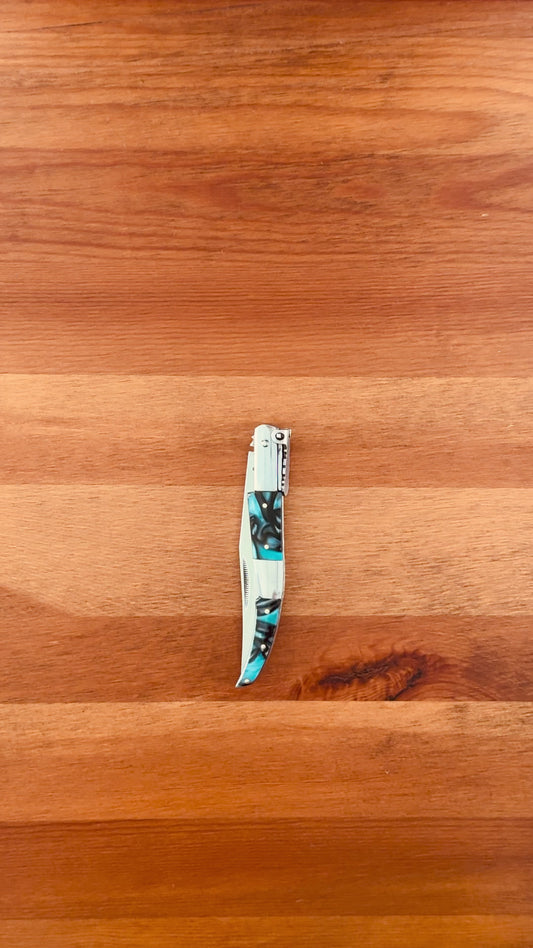 4.3" Arabian Style Navaja with Ratchet Pocket Knife Acrylic Scales From Spain